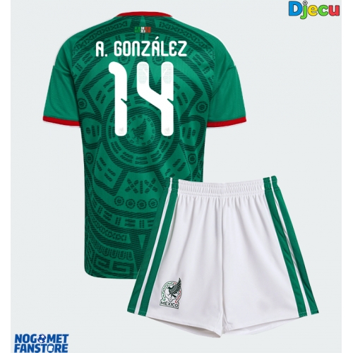 Meksiko Armando Gonzalez #14 Domaci Dres za djecu SP 2026 Kratak Rukav (+ Kratke hlače)